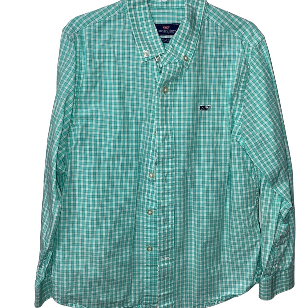 🐳 Vineyard Vines Whale Shirt Button Down Boys Size 7 Great Preloved Condition